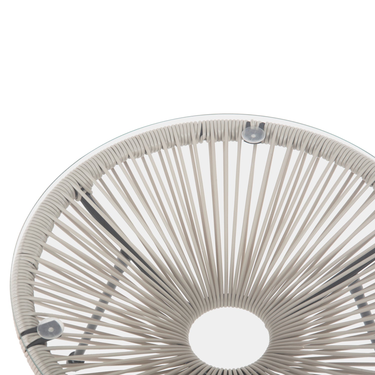 ΣΕΤ ΕΞΩΤΕΡΙΚΟΥ ΧΩΡΟΥ 3ΤΜΧ ACAPULCO HM11861.03 P.E.RATTAN ΕΚΡΟΥ-ΜΕΤΑΛΛΟ ΣΕ ΜΑΥΡΟ - Pakobazaar