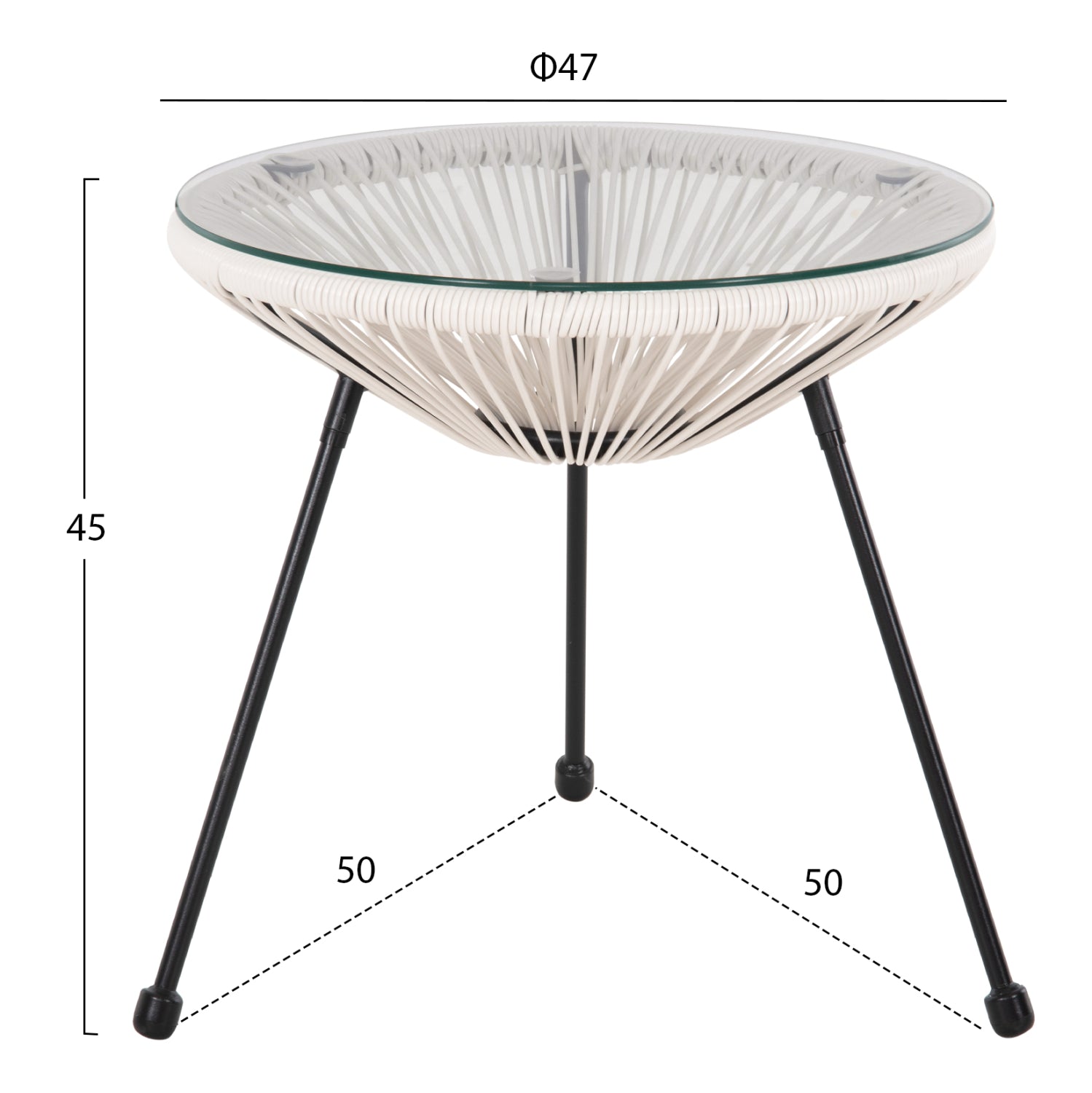 ΣΕΤ ΕΞΩΤΕΡΙΚΟΥ ΧΩΡΟΥ 3ΤΜΧ ACAPULCO HM11861.12 P.E.RATTAN ΛΕΥΚΟ-ΜΕΤΑΛΛΟ ΣΕ ΜΑΥΡΟ - Pakobazaar