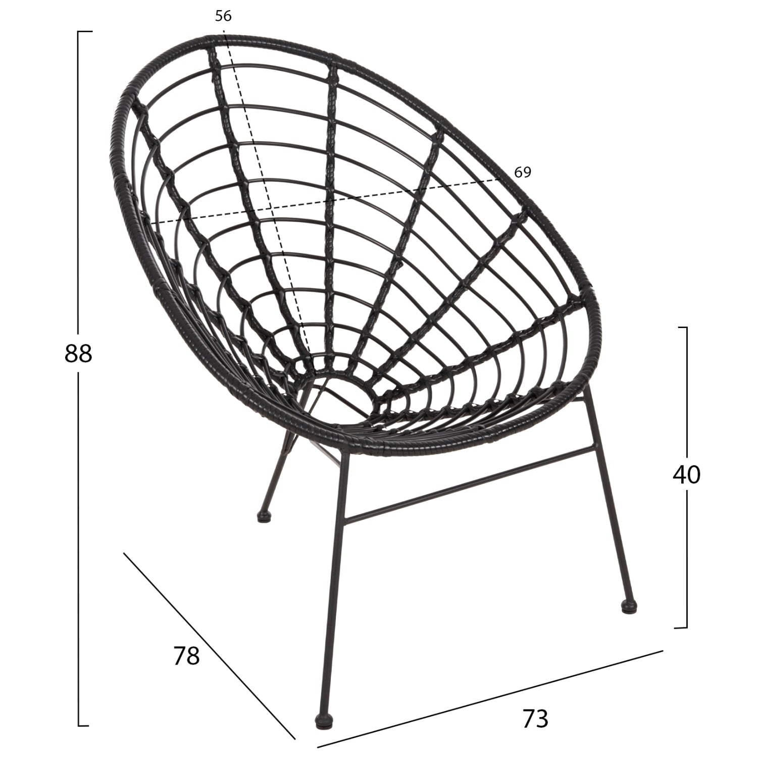 ΣΕΤ ΕΞΩΤΕΡΙΚΟΥ ΧΩΡΟΥ 3ΤΜΧ ALLEGRA HM21047.12 ΜΑΥΡΟ ΣΥΝΘ.RATTAN & ΜΕΤΑΛΛΟ - Pakobazaar
