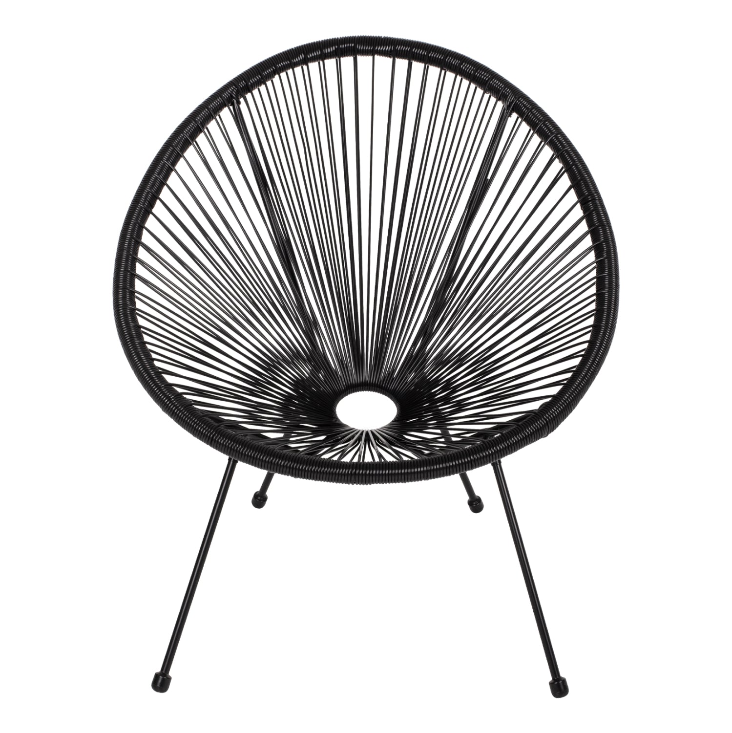 ΣΕΤ ΕΞΩΤΕΡΙΚΟΥ ΧΩΡΟΥ 3ΤΜΧ ACAPULCO HM21101 P.E.RATTAN-ΜΕΤΑΛΛΟ ΣΕ ΜΑΥΡΟ - Pakobazaar