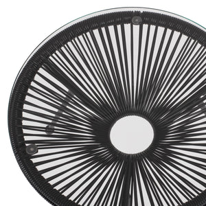 ΣΕΤ ΕΞΩΤΕΡΙΚΟΥ ΧΩΡΟΥ 3ΤΜΧ ACAPULCO HM21101 P.E.RATTAN-ΜΕΤΑΛΛΟ ΣΕ ΜΑΥΡΟ - Pakobazaar