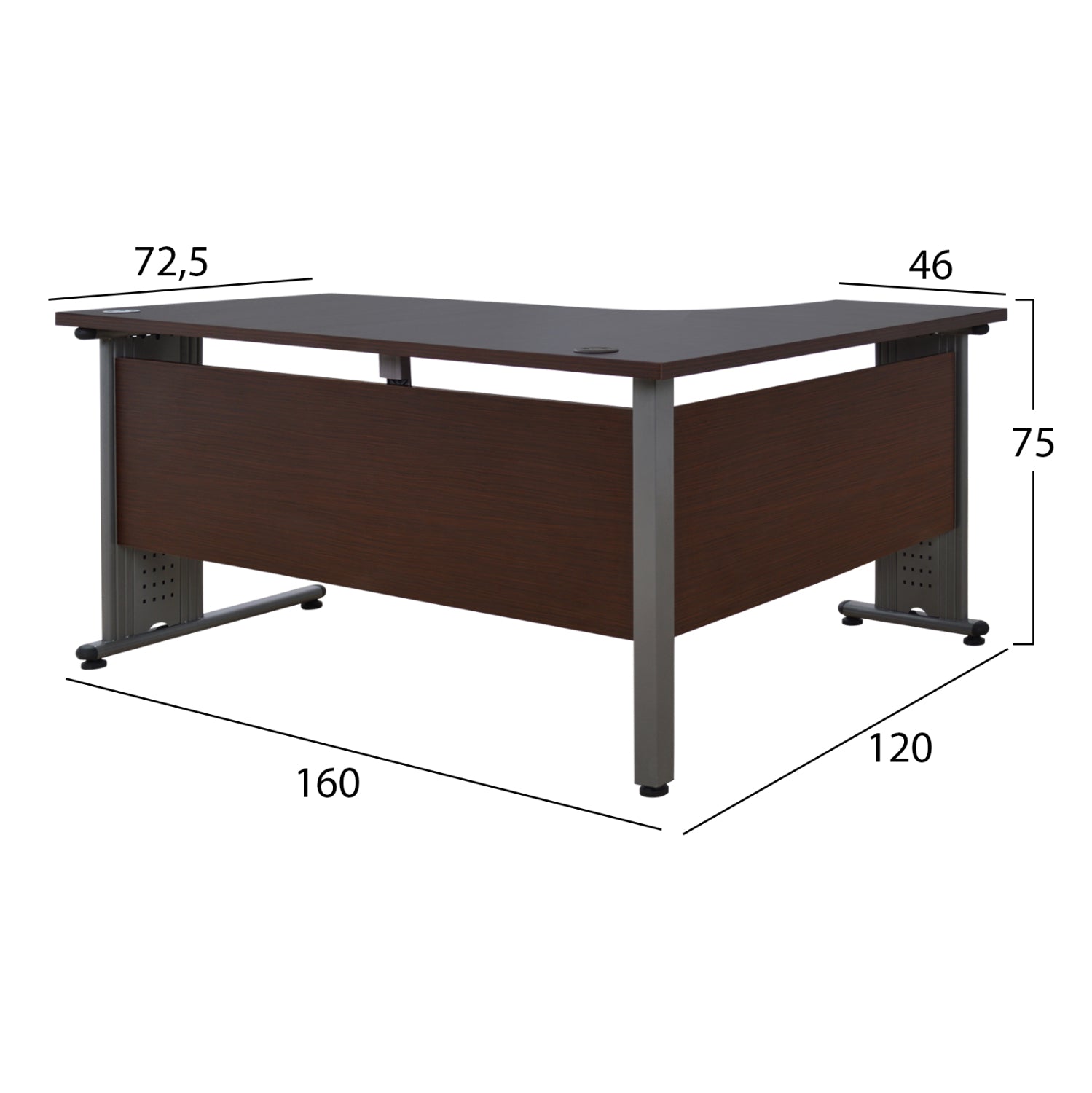 ΣΕΤ ΓΡΑΦΕΙΟΥ 2ΤΜΧ ΣΕ ΧΡΩΜΑ WENGE HM10206.02L - Pakobazaar