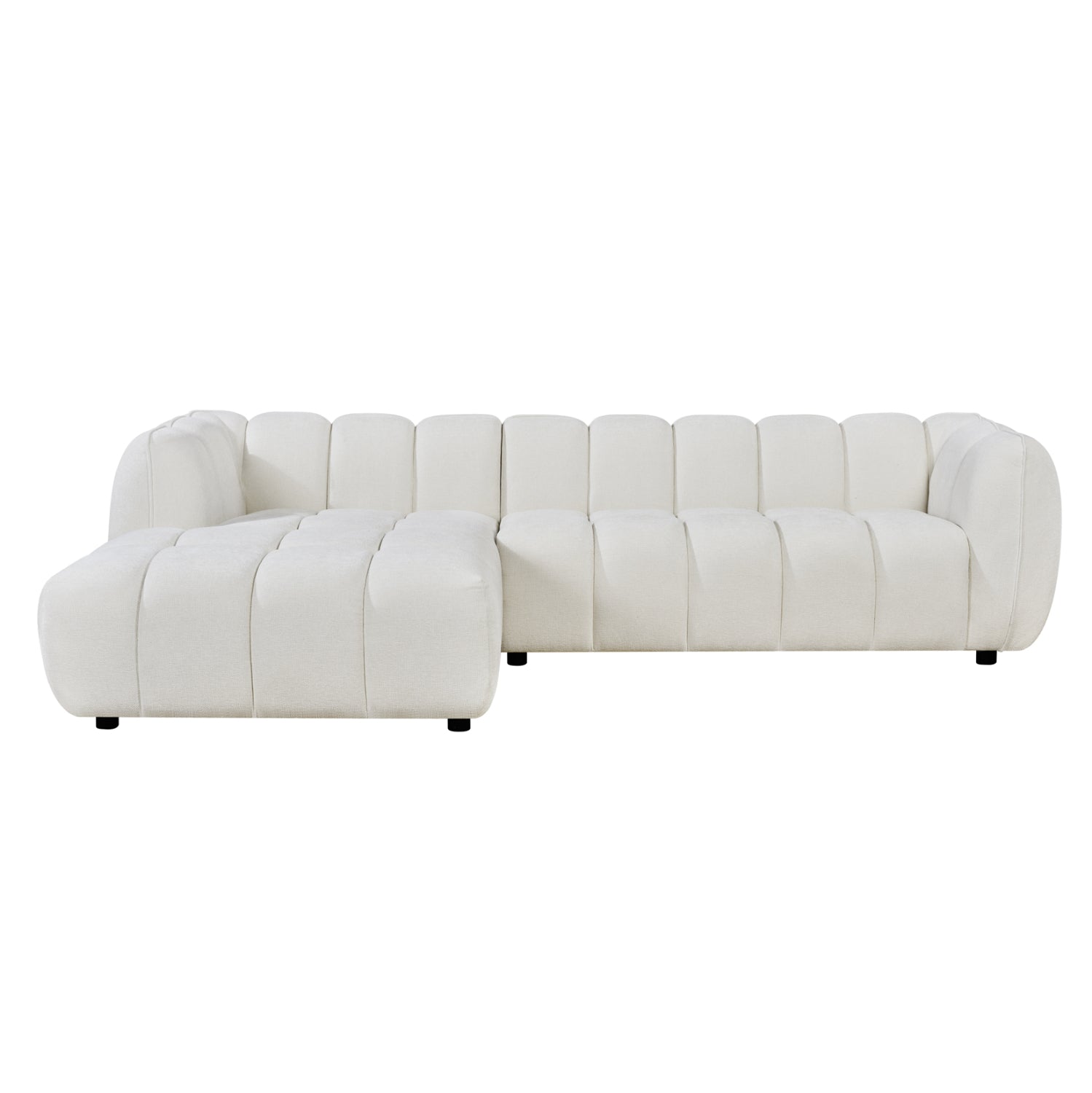 ΣΕΤ ΚΑΝΑΠΕΣ ΓΩΝΙΑ (ΑΡΙΣΤΕΡΗ)-ΠΟΛΥΘΡΟΝΑ LOUNGE LYKKE HM10820.02L ΕΚΡΟΥ ΥΦΑΣΜΑ - Pakobazaar