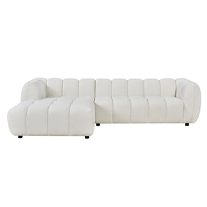 ΣΕΤ ΚΑΝΑΠΕΣ ΓΩΝΙΑ (ΑΡΙΣΤΕΡΗ)-ΠΟΛΥΘΡΟΝΑ LOUNGE LYKKE HM10820.02L ΕΚΡΟΥ ΥΦΑΣΜΑ - Pakobazaar