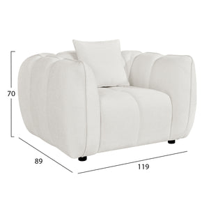ΣΕΤ ΚΑΝΑΠΕΣ ΓΩΝΙΑ (ΔΕΞΙΑ)-ΠΟΛΥΘΡΟΝΑ LOUNGE LYKKE HM10820.02R ΕΚΡΟΥ ΥΦΑΣΜΑ - Pakobazaar