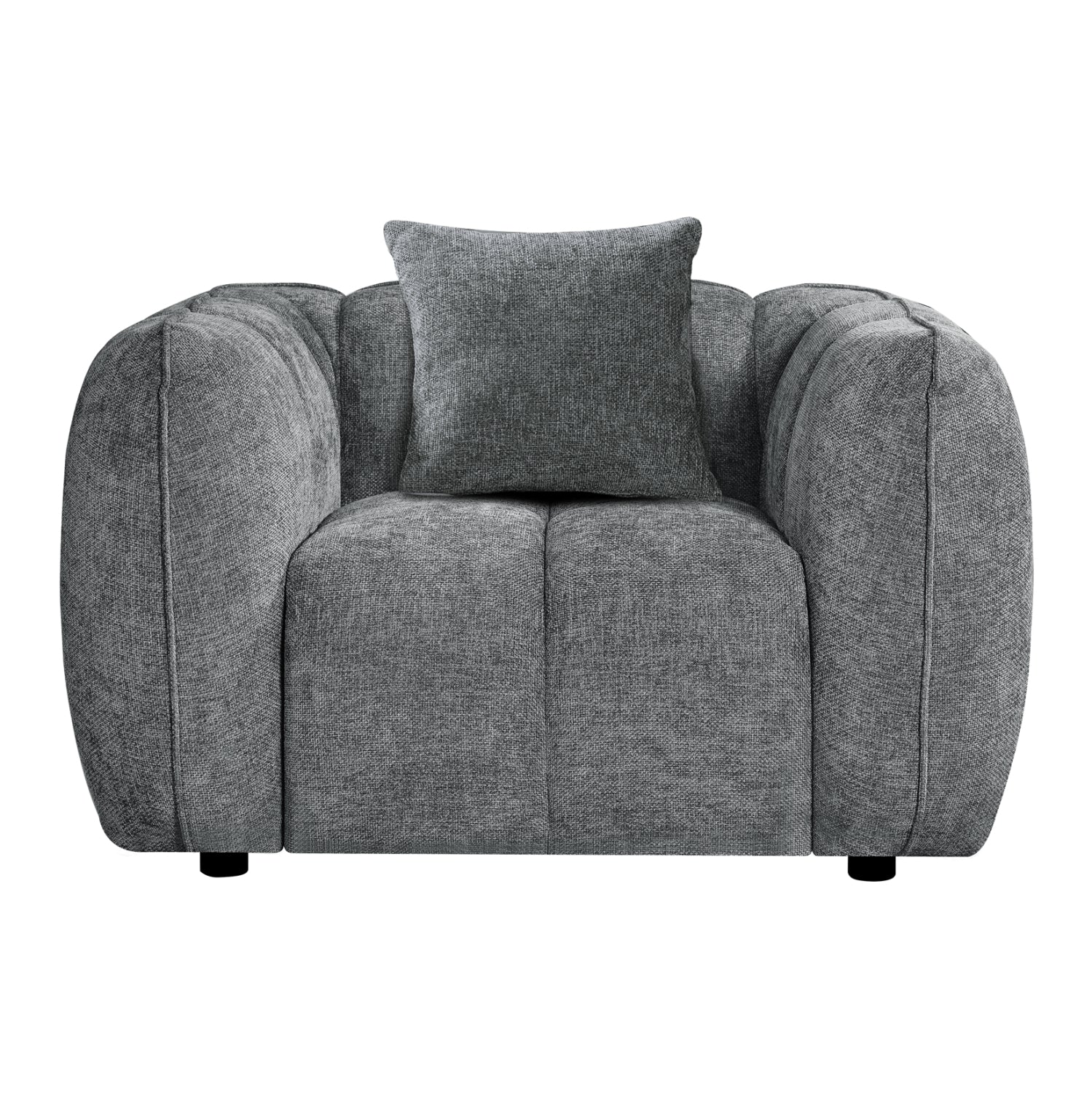 ΣΕΤ ΚΑΝΑΠΕΣ ΓΩΝΙΑ (ΔΕΞΙΑ)-ΠΟΛΥΘΡΟΝΑ LOUNGE LYKKE HM10820.01R ΓΚΡΙ ΥΦΑΣΜΑ - Pakobazaar