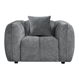 ΣΕΤ ΚΑΝΑΠΕΣ ΓΩΝΙΑ (ΔΕΞΙΑ)-ΠΟΛΥΘΡΟΝΑ LOUNGE LYKKE HM10820.01R ΓΚΡΙ ΥΦΑΣΜΑ - Pakobazaar