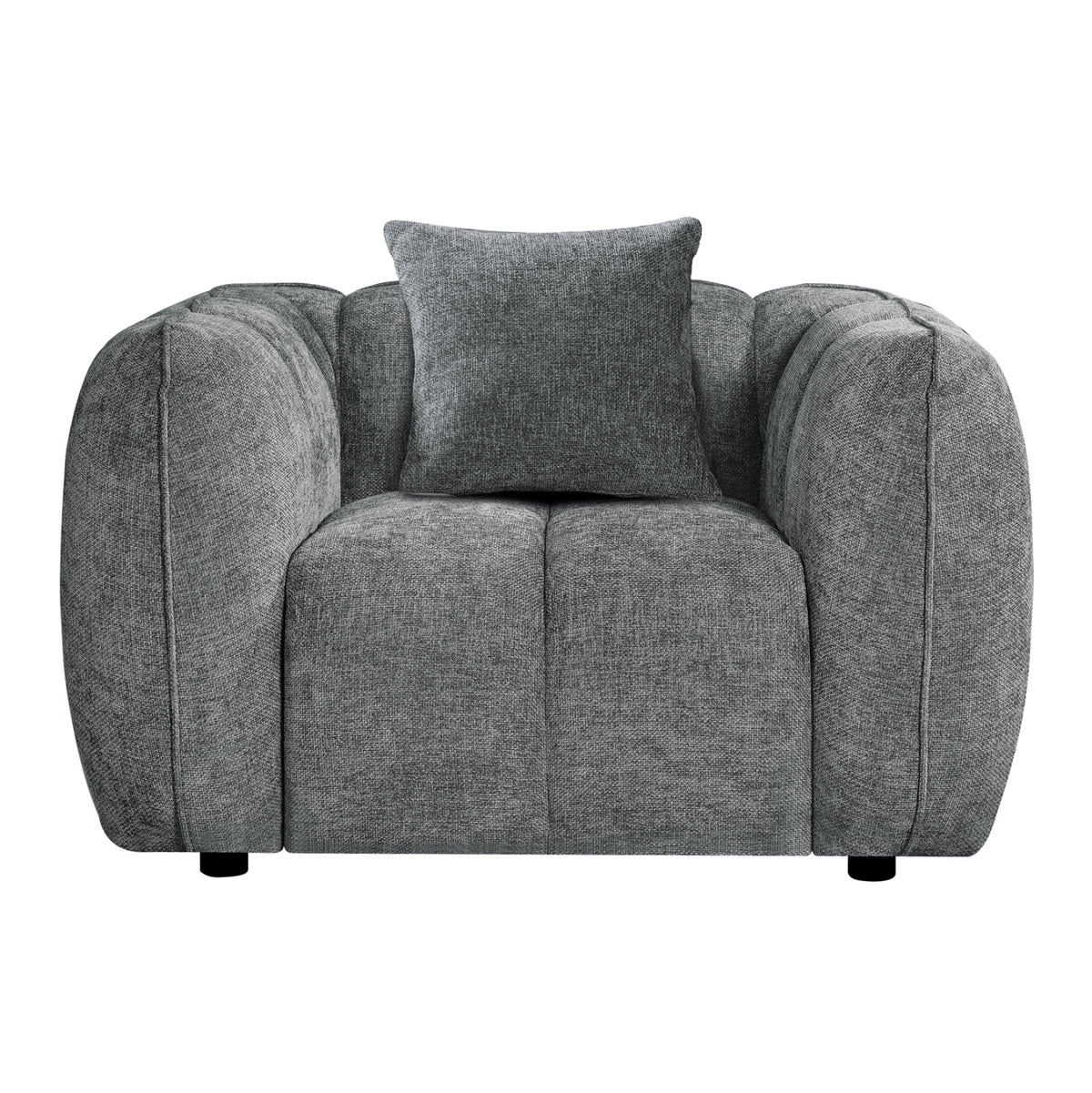 ΣΕΤ ΚΑΝΑΠΕΣ ΓΩΝΙΑ (ΔΕΞΙΑ)-ΠΟΛΥΘΡΟΝΑ LOUNGE LYKKE HM10820.01R ΓΚΡΙ ΥΦΑΣΜΑ - Pakobazaar