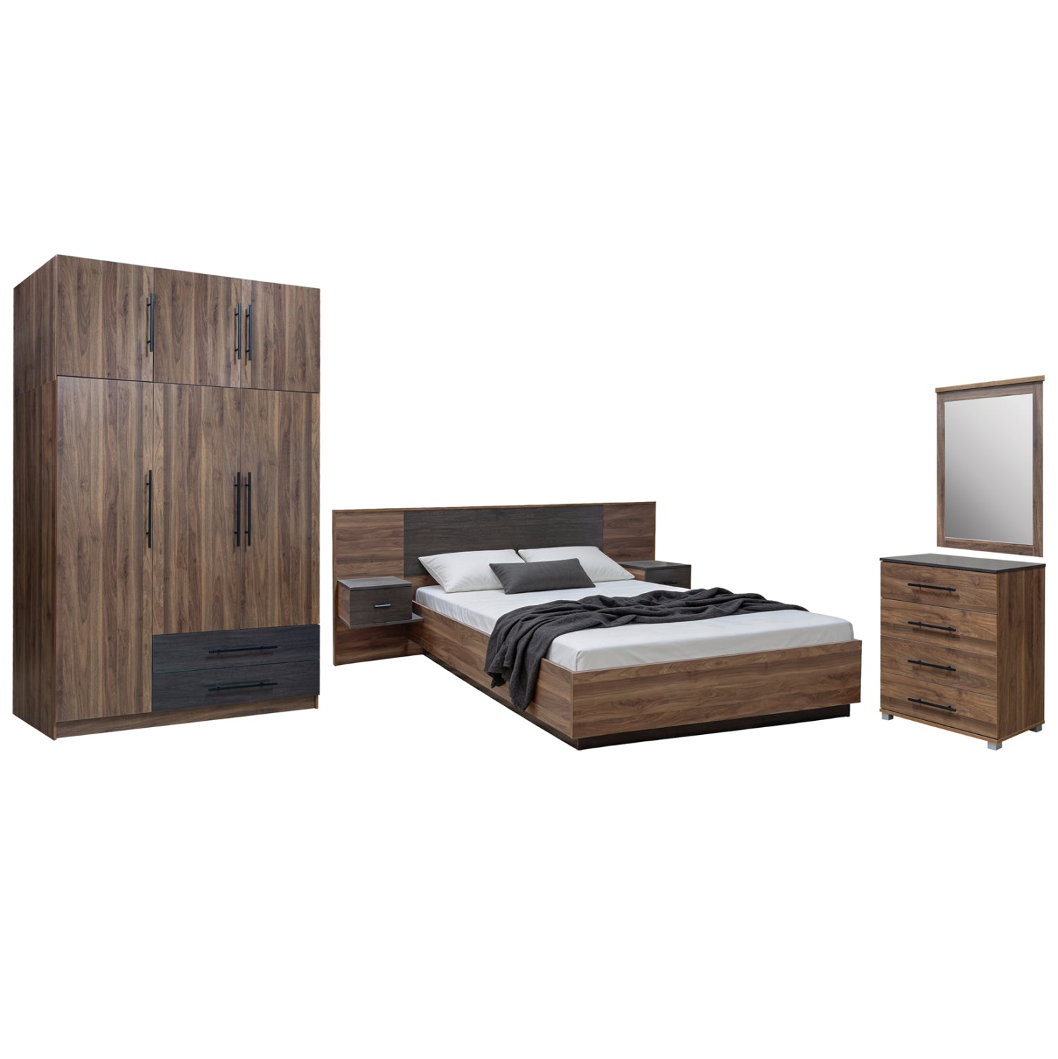 ΣΕΤ ΚΡΕΒΑΤΟΚΑΜΑΡΑΣ 5ΤΜΧ CARYS HM10888.11 ΜΕΛΑΜΙΝΗ ΣΕ ΚΑΡΥΔΙ - Pakobazaar