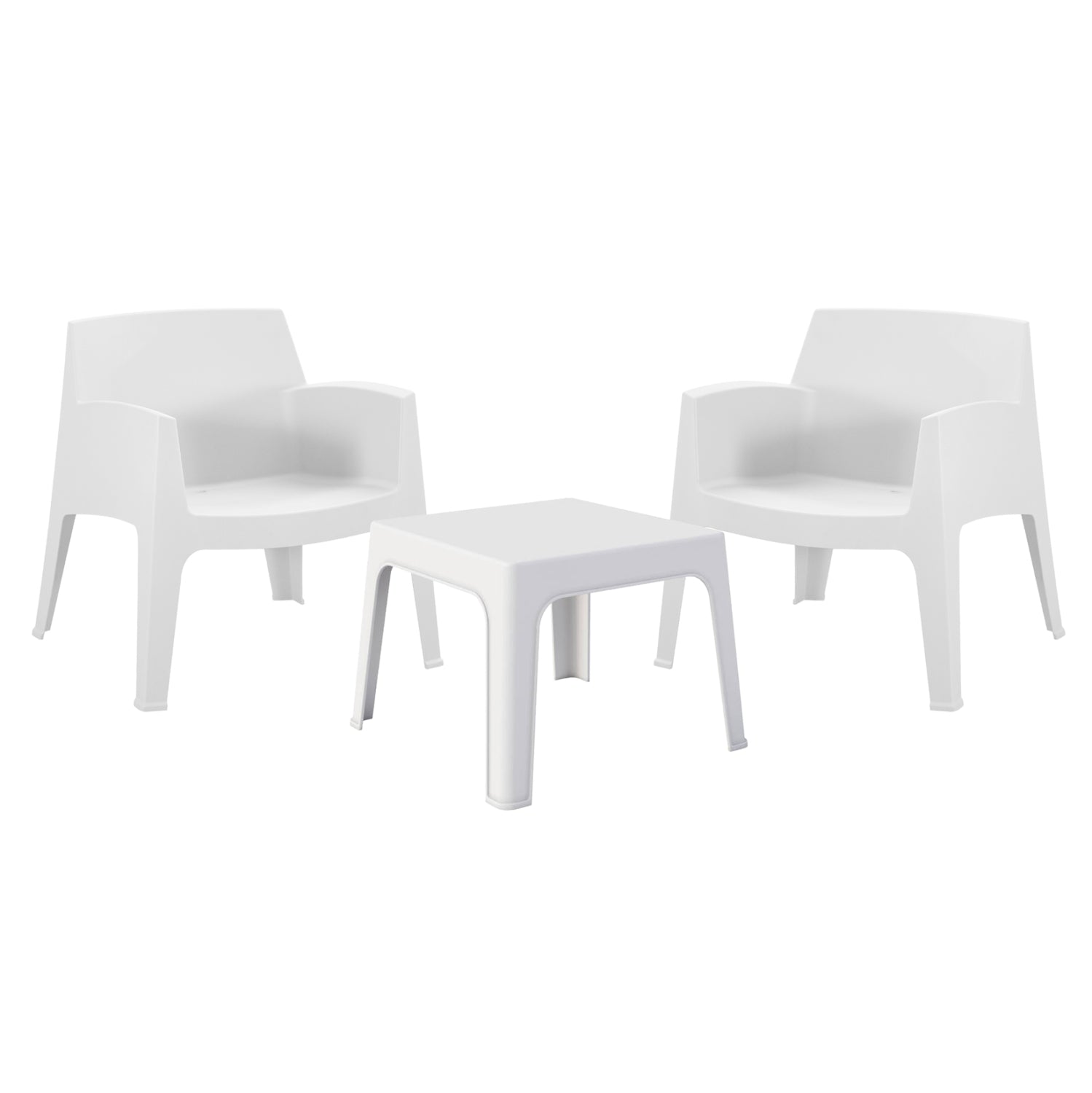 ΣΕΤ LOUNGE 3ΤΜΧ SLEEK HM21274.01 ΛΕΥΚΟ ΠΟΛΥΠΡΟΠΥΛΕΝΙΟ - Pakobazaar