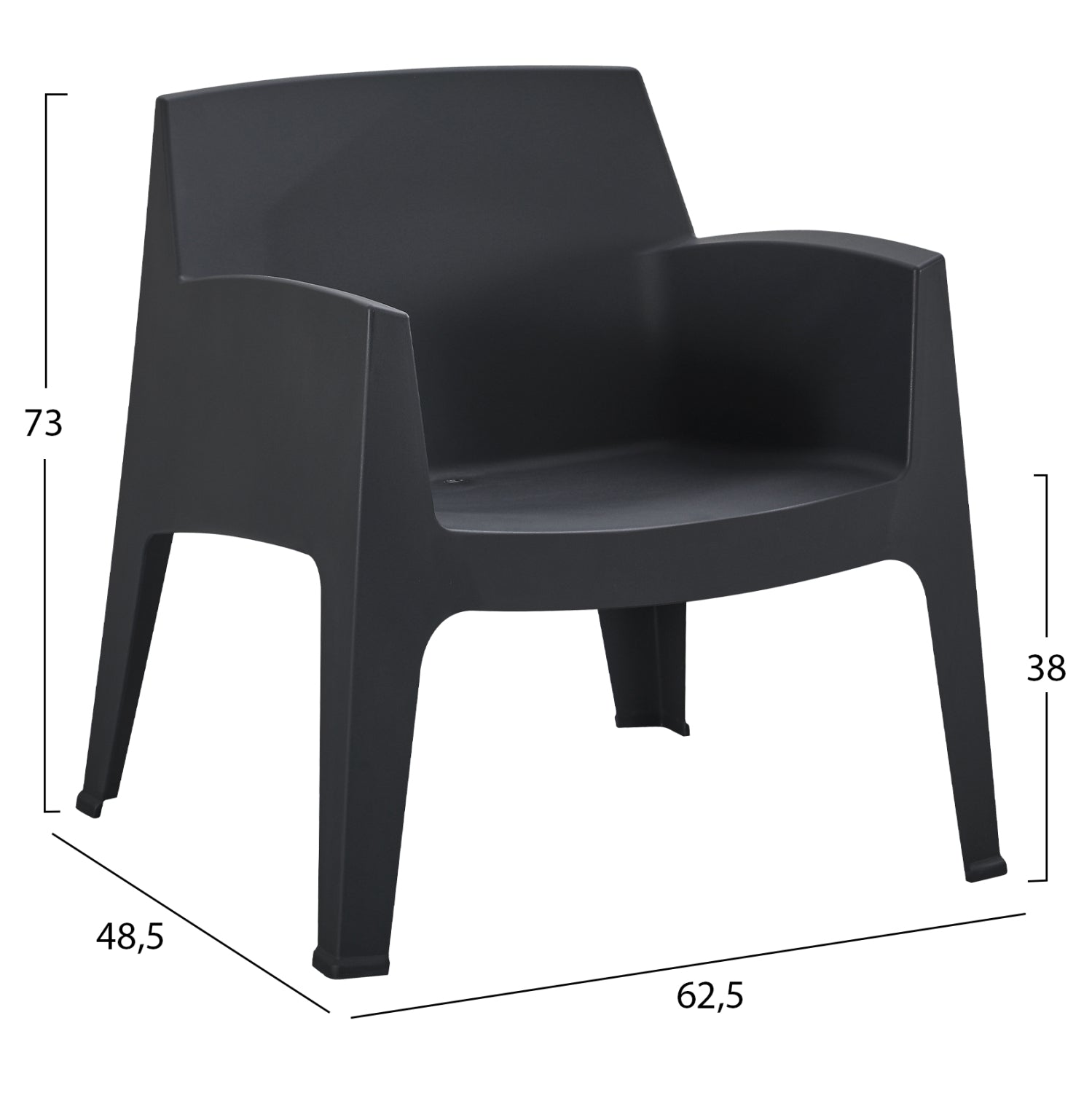 ΣΕΤ LOUNGE 3ΤΜΧ SLEEK HM21274.02 ΜΑΥΡΟ ΠΟΛΥΠΡΟΠΥΛΕΝΙΟ - Pakobazaar