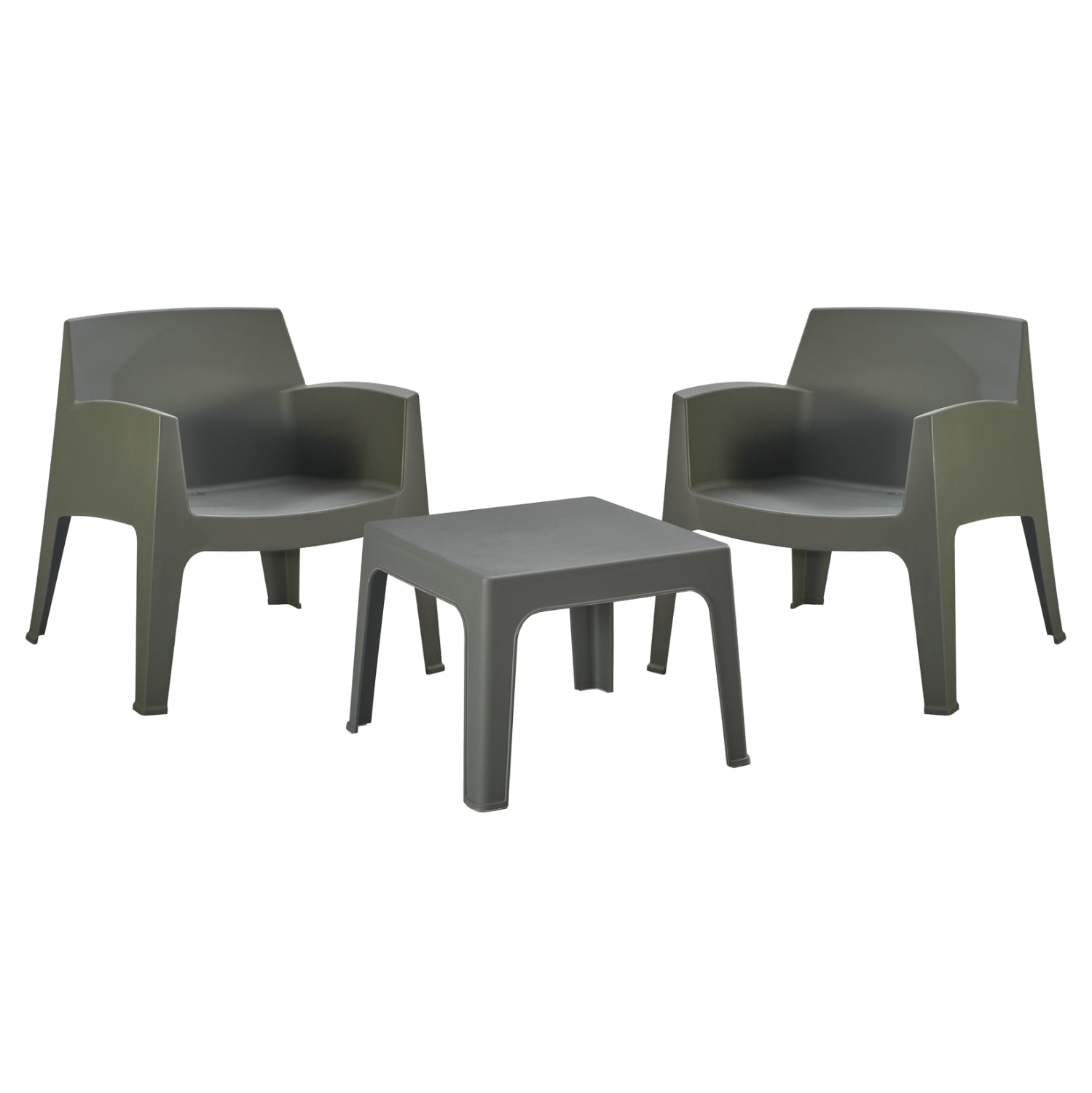 ΣΕΤ LOUNGE 3ΤΜΧ SLEEK HM21274.05 DARK OLIVE GREEN ΠΟΛΥΠΡΟΠΥΛΕΝΙΟ - Pakobazaar