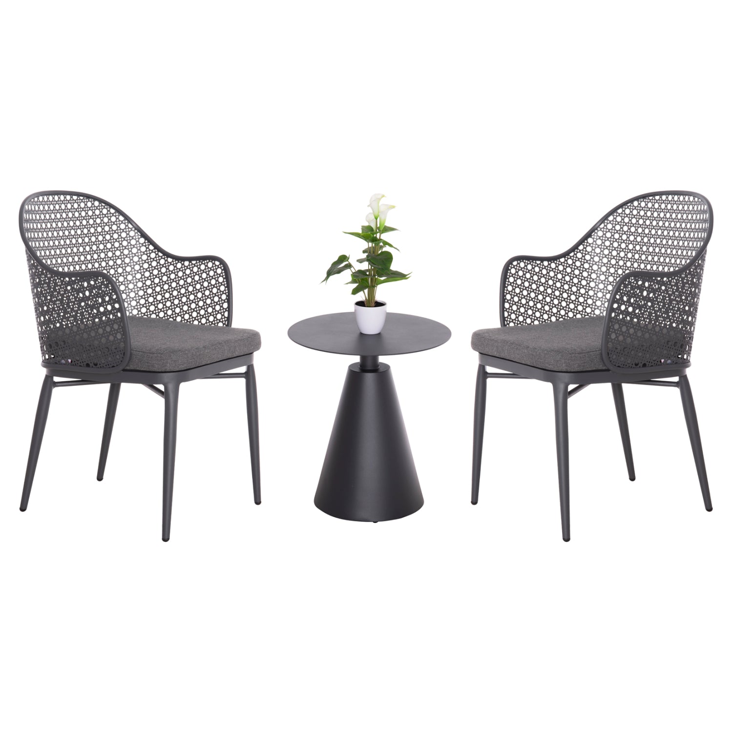 ΣΕΤ LOUNGE 3TMX ΕΞ.ΧΩΡΟΥ OREGO HM21106.01 ΑΛΟΥΜΙΝΙΟ ΣΕ ΣΚΟΥΡΟ ΓΚΡΙ - Pakobazaar