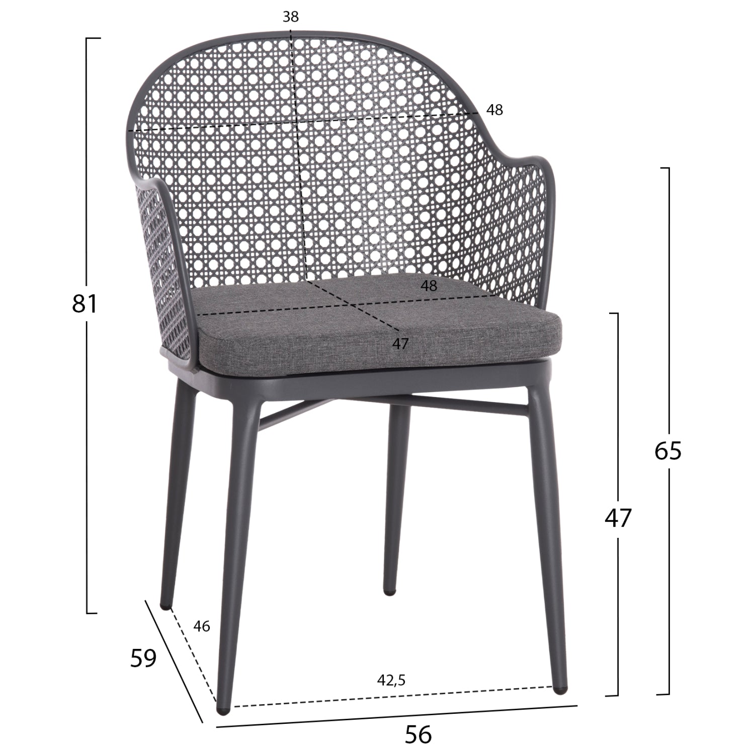 ΣΕΤ LOUNGE 3TMX ΕΞ.ΧΩΡΟΥ OREGO HM21107.01 ΑΛΟΥΜΙΝΙΟ & ΜΕΤΑΛΛΟ ΣΕ ΣΚΟΥΡΟ ΓΚΡΙ - Pakobazaar