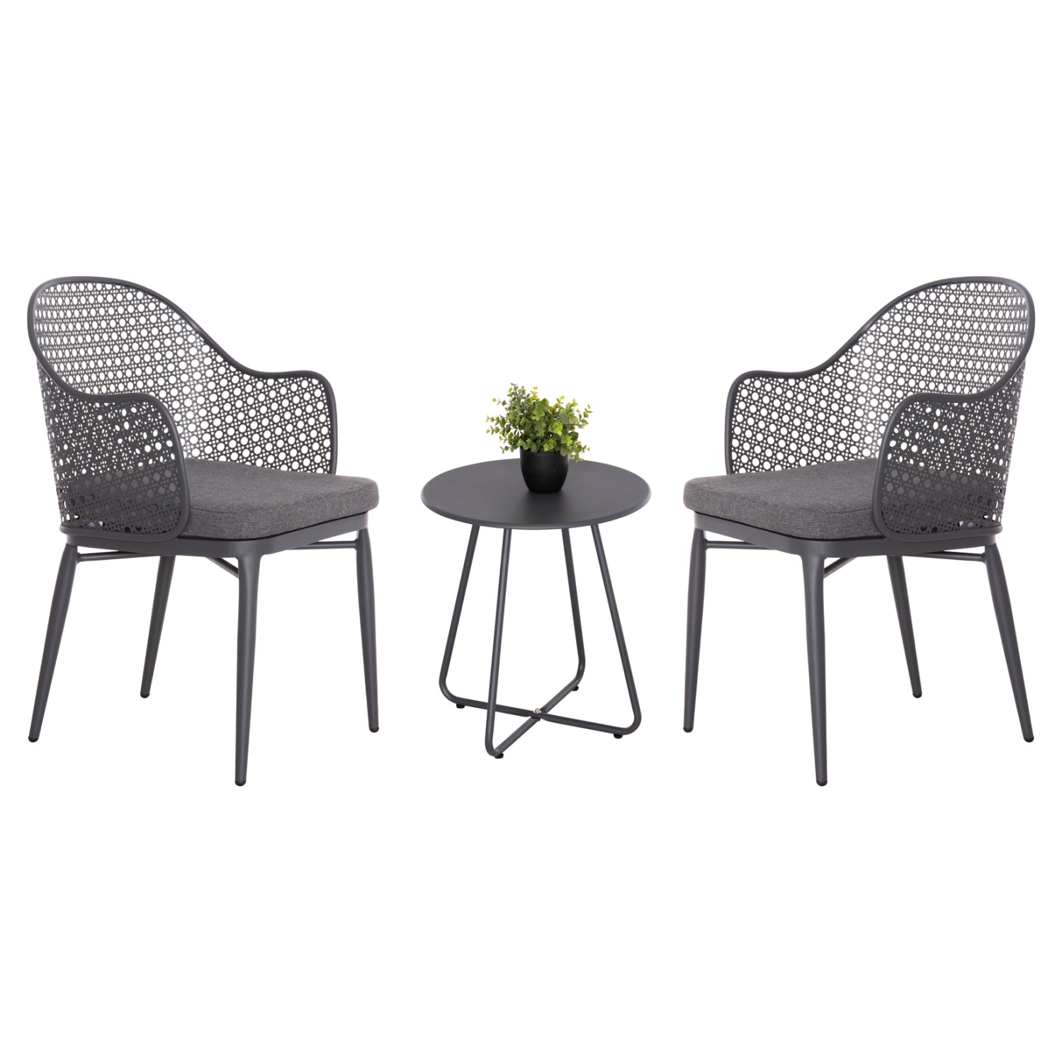 ΣΕΤ LOUNGE 3TMX ΕΞ.ΧΩΡΟΥ OREGO HM21107.01 ΑΛΟΥΜΙΝΙΟ & ΜΕΤΑΛΛΟ ΣΕ ΣΚΟΥΡΟ ΓΚΡΙ - Pakobazaar