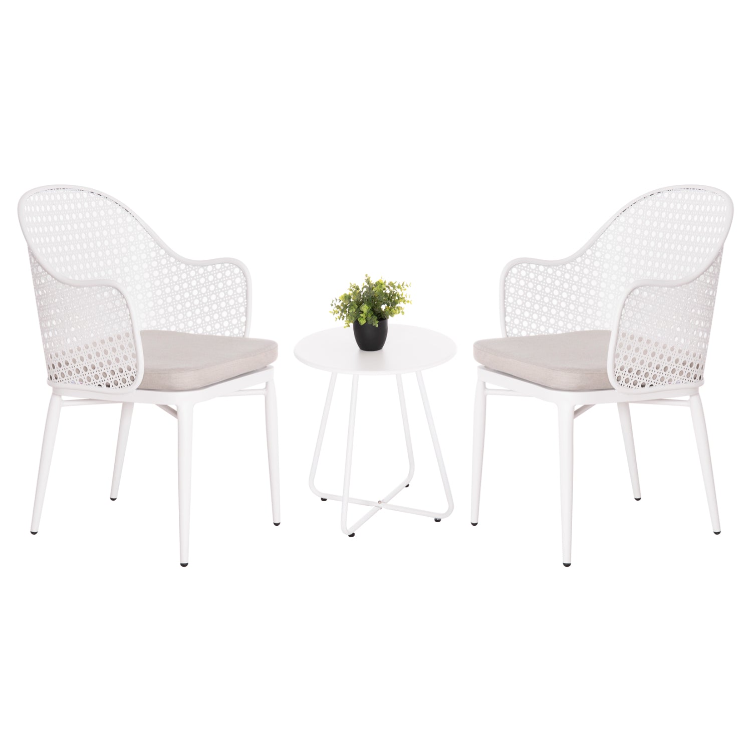 ΣΕΤ LOUNGE 3TMX ΕΞ.ΧΩΡΟΥ OREGO HM21107.02 ΑΛΟΥΜΙΝΙΟ & ΜΕΤΑΛΛΟ ΣΕ ΛΕΥΚΟ - Pakobazaar