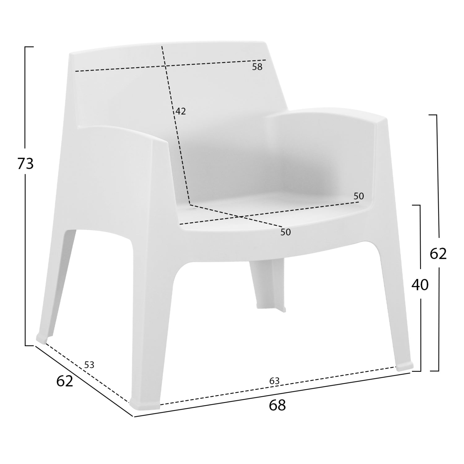 ΣΕΤ LOUNGE 4ΤΜΧ SLEEK HM21275.01 ΛΕΥΚΟ ΠΟΛΥΠΡΟΠΥΛΕΝΙΟ - Pakobazaar