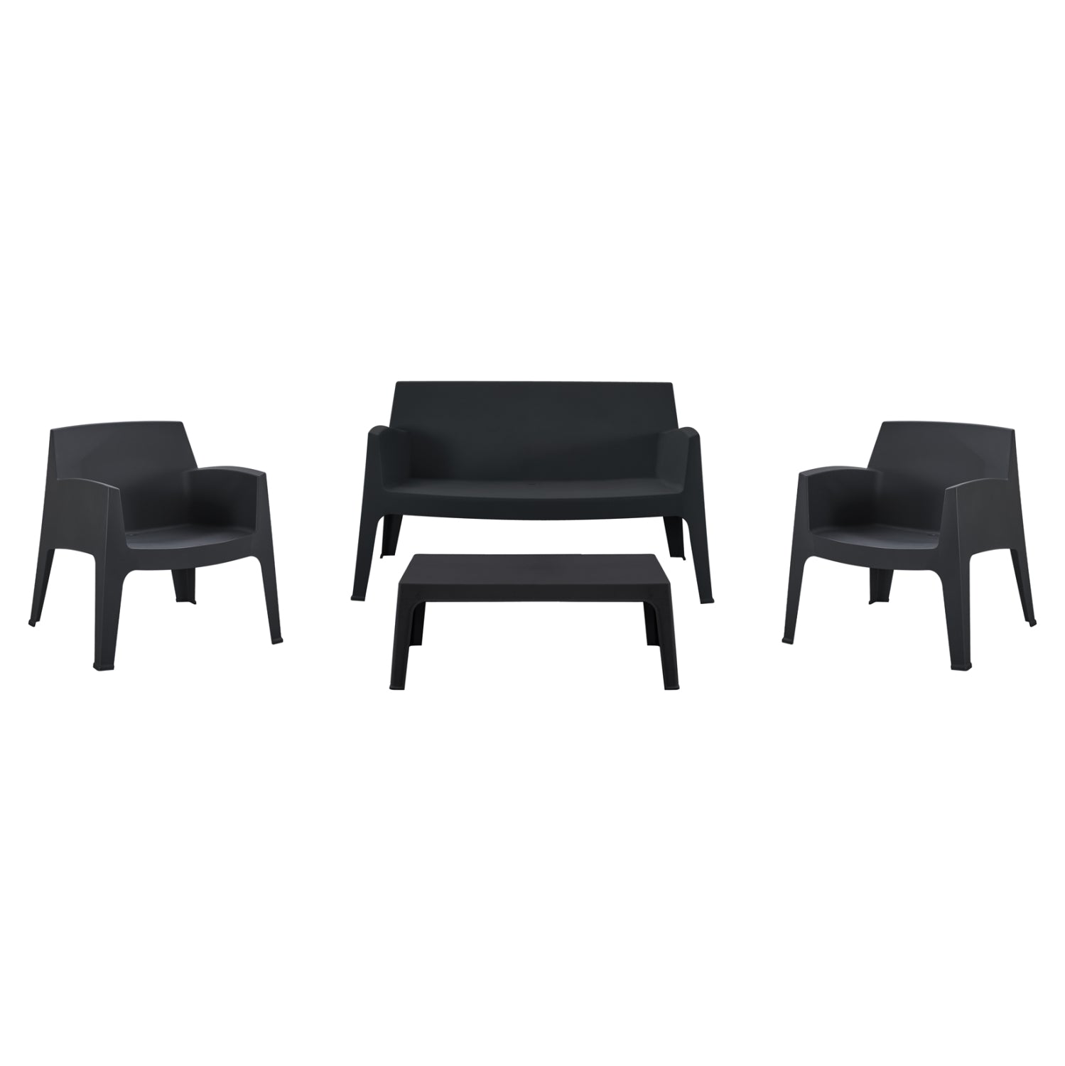 ΣΕΤ LOUNGE 4ΤΜΧ SLEEK HM21275.02 ΜΑΥΡΟ ΠΟΛΥΠΡΟΠΥΛΕΝΙΟ - Pakobazaar