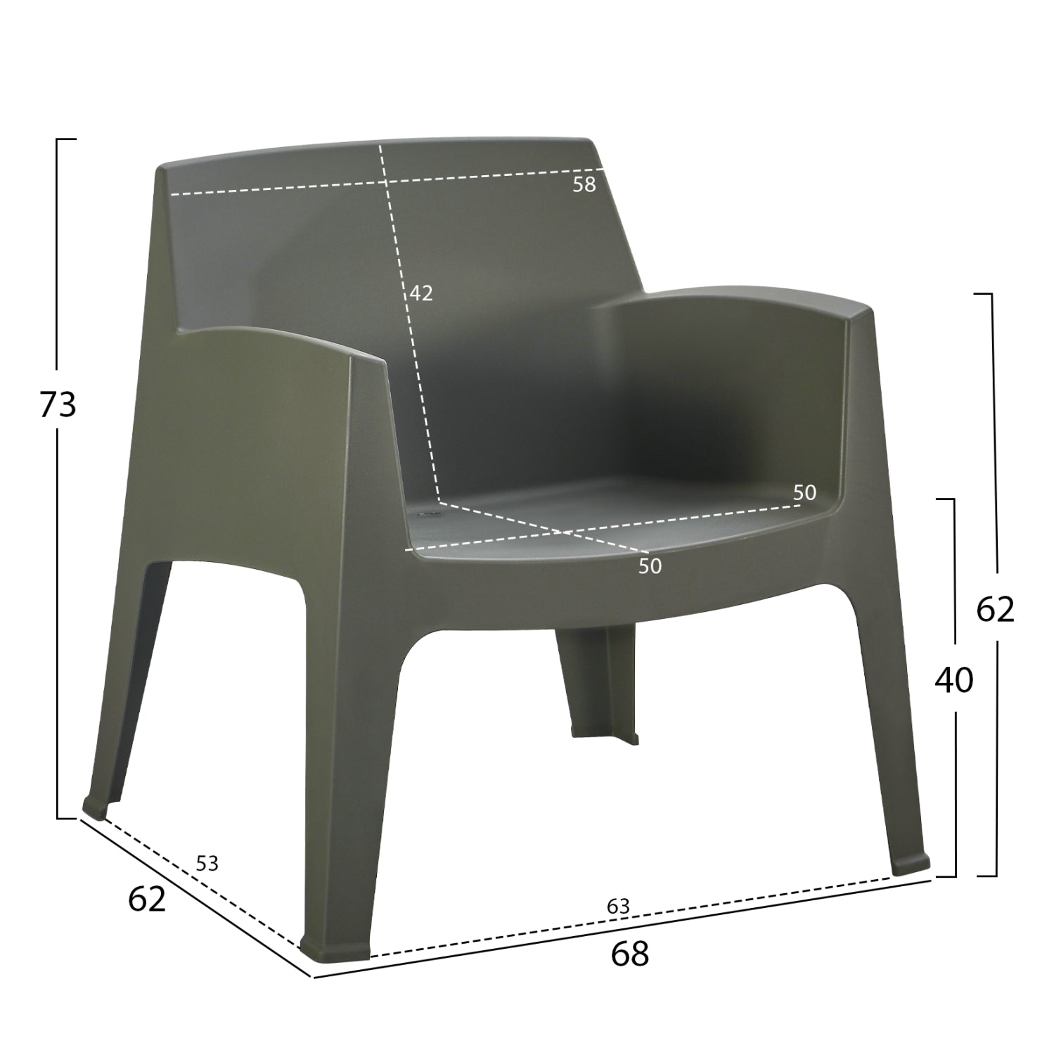 ΣΕΤ LOUNGE 4ΤΜΧ SLEEK HM21275.05 DARK OLIVE GREEN ΠΟΛΥΠΡΟΠΥΛΕΝΙΟ - Pakobazaar