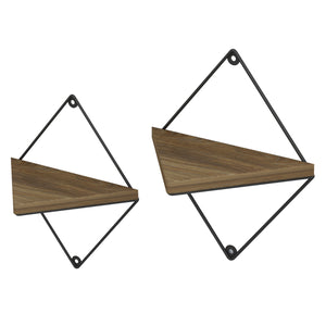 ΣΕΤ ΡΑΦΙΑ ΤΟΙΧΟΥ EVERLEIGH HM8951.11 ΜΕΤΑΛΛΟ ΜΑΥΡΟ-ΜΕΛΑΜΙΝΗ ΦΥΣΙΚΟ 22x13x30Υεκ. - Pakobazaar