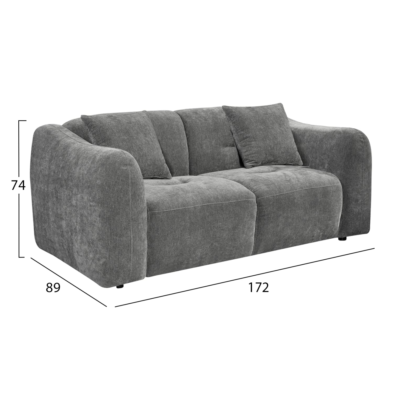 ΣΕΤ ΣΑΛΟΝΙ 2ΤΜΧ 3Θ+2Θ JUNOA HM10819.01 ΓΚΡΙ ΥΦΑΣΜΑ - Pakobazaar