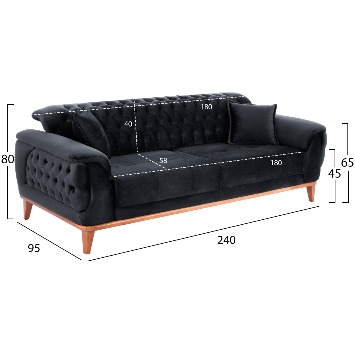 ΣΕΤ ΣΑΛΟΝΙ 3ΤΜΧ BENNINGTON ΜΑΥΡΟ HM11745.01 - Pakobazaar