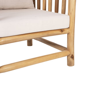ΣΕΤ ΣΑΛΟΝΙ 4ΤΜΧ EDDARD HM9340 ΑΠΟ ΜΑΣΙΦ ΞΥΛΟ TEAK  ΦΥΣΙΚΟ - ΛΕΥΚΟ - Pakobazaar