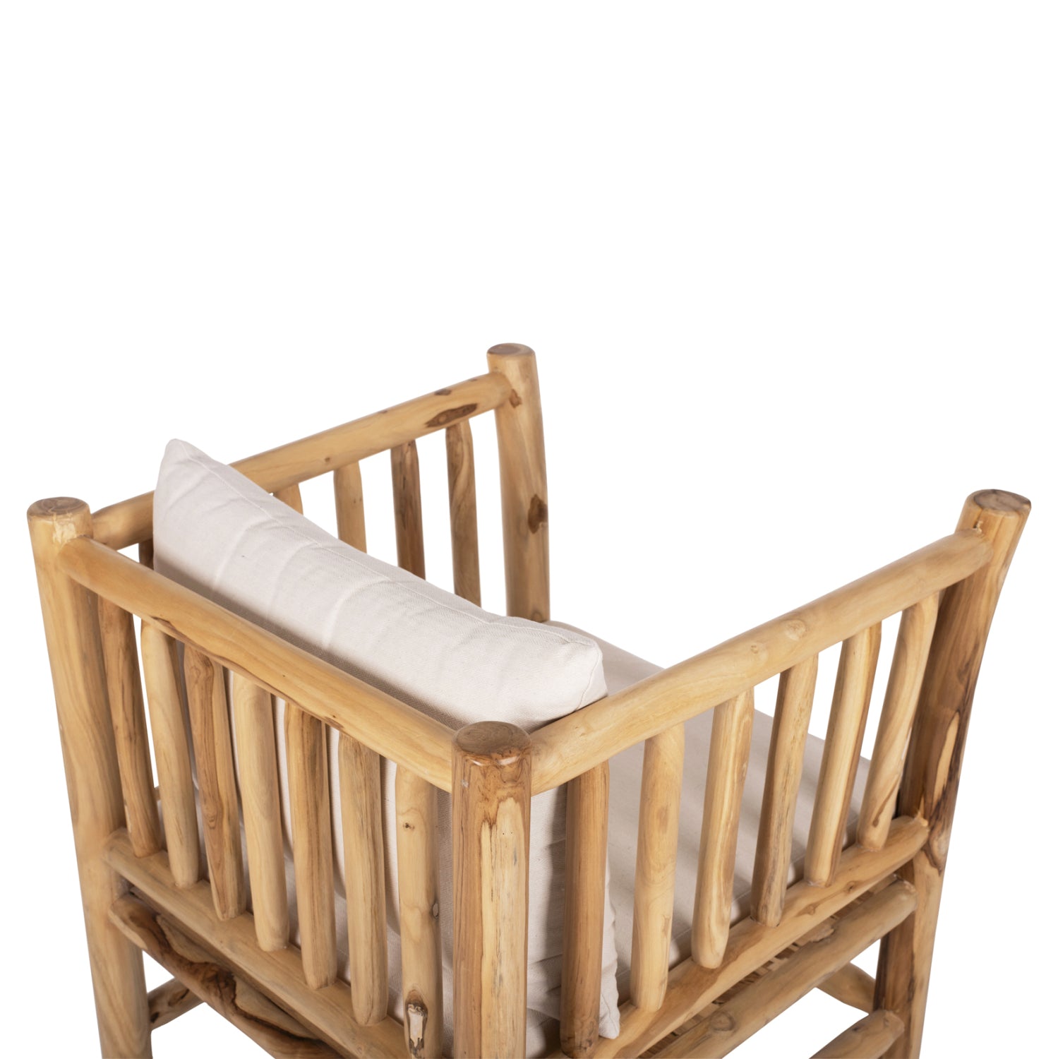 ΣΕΤ ΣΑΛΟΝΙ 4ΤΜΧ EDDARD HM9340 ΑΠΟ ΜΑΣΙΦ ΞΥΛΟ TEAK  ΦΥΣΙΚΟ - ΛΕΥΚΟ - Pakobazaar