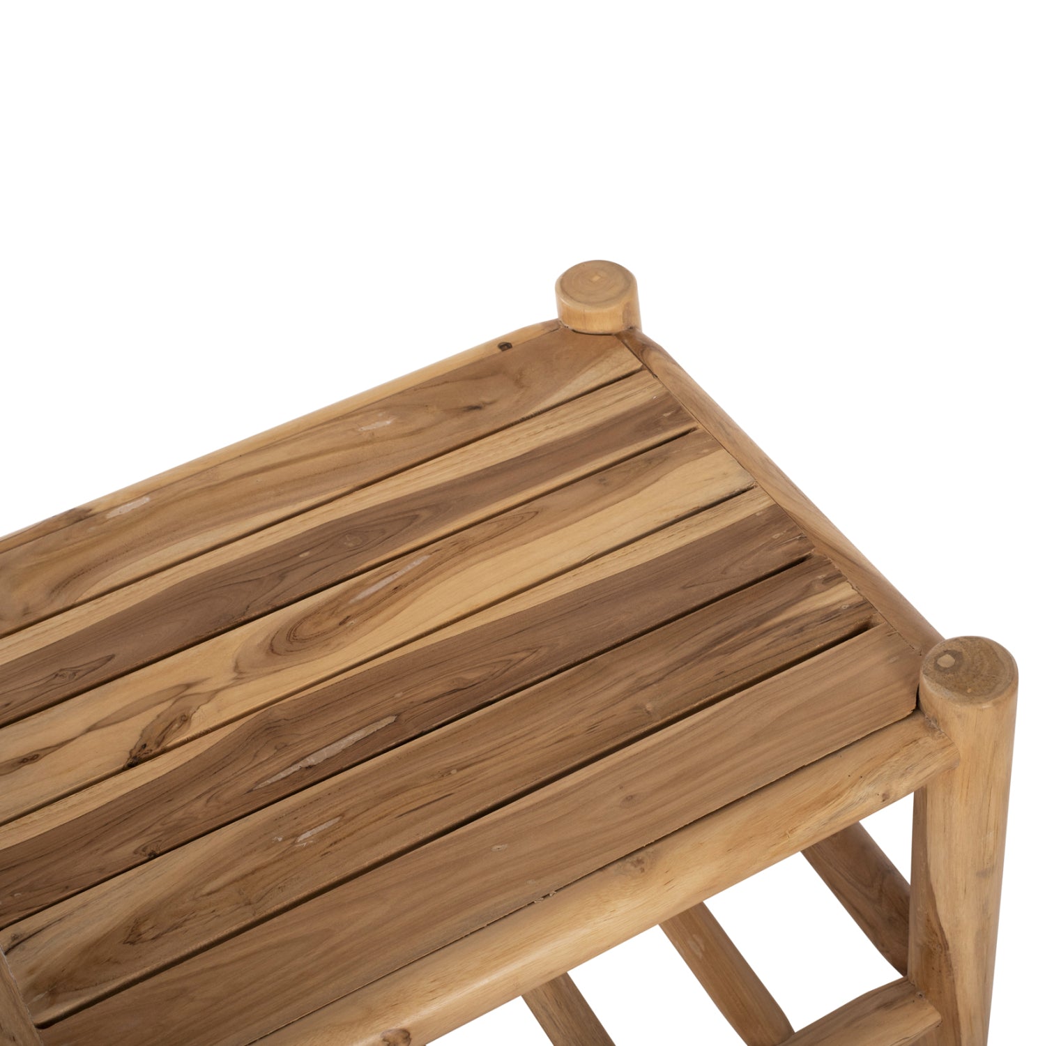 ΣΕΤ ΣΑΛΟΝΙ 4ΤΜΧ EDDARD HM9340 ΑΠΟ ΜΑΣΙΦ ΞΥΛΟ TEAK  ΦΥΣΙΚΟ - ΛΕΥΚΟ - Pakobazaar