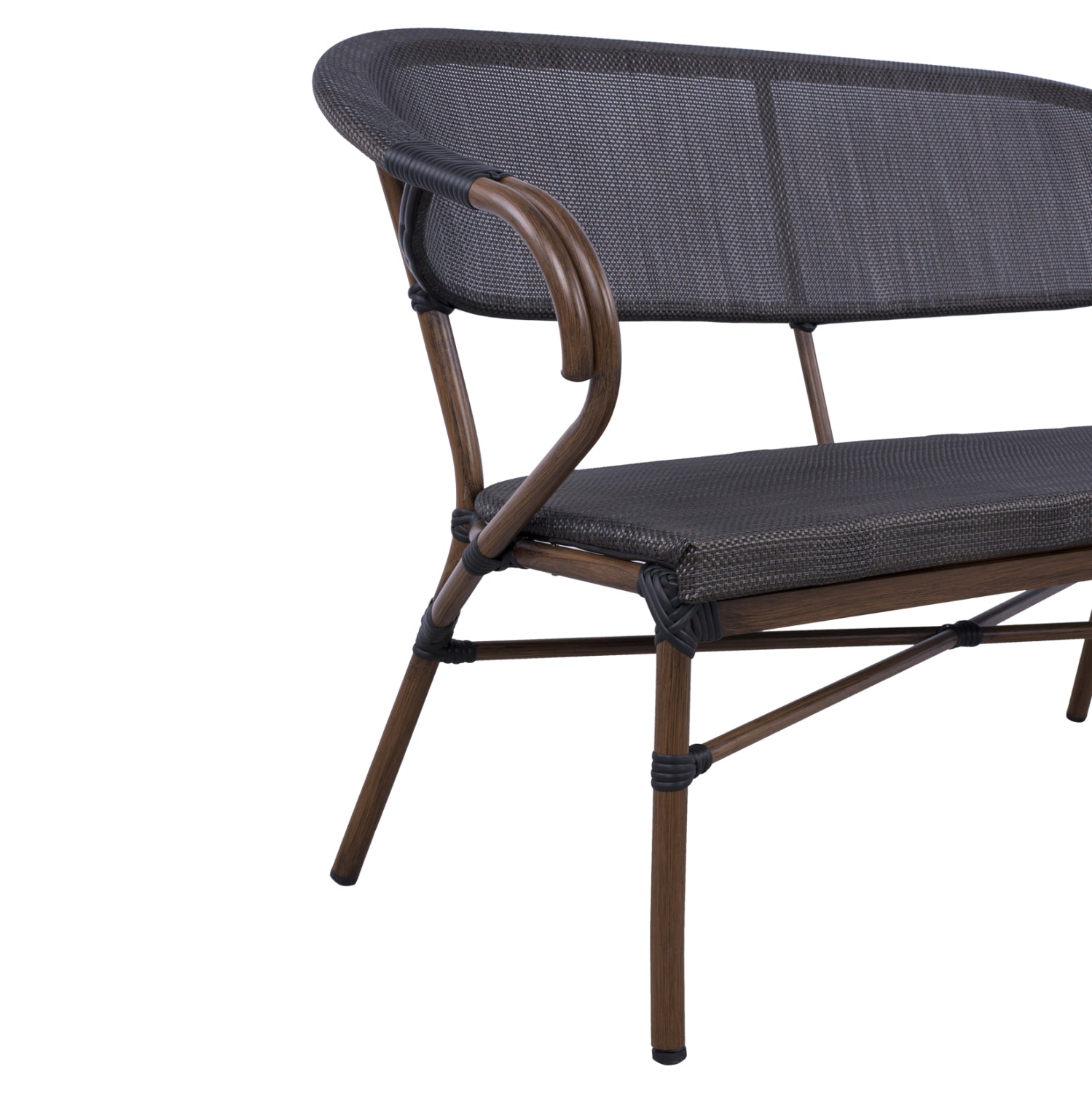 ΣΕΤ ΣΑΛΟΝΙ 4ΤΜΧ BALIN ΑΛΟΥΜΙΝΙΟΥ BAMBOO LOOK ΚΑΦΕ HM5573 - Pakobazaar