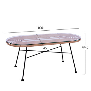 ΣΕΤ ΣΑΛΟΝΙ 4ΤΜΧ ALLEGRA HM5460 ΜΕΤΑΛΛΟ & WICKER ΣΕ ΜΠΕΖ ΧΡΩΜΑ - Pakobazaar