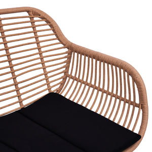 ΣΕΤ ΣΑΛΟΝΙ 4ΤΜΧ ALLEGRA HM5460 ΜΕΤΑΛΛΟ & WICKER ΣΕ ΜΠΕΖ ΧΡΩΜΑ - Pakobazaar