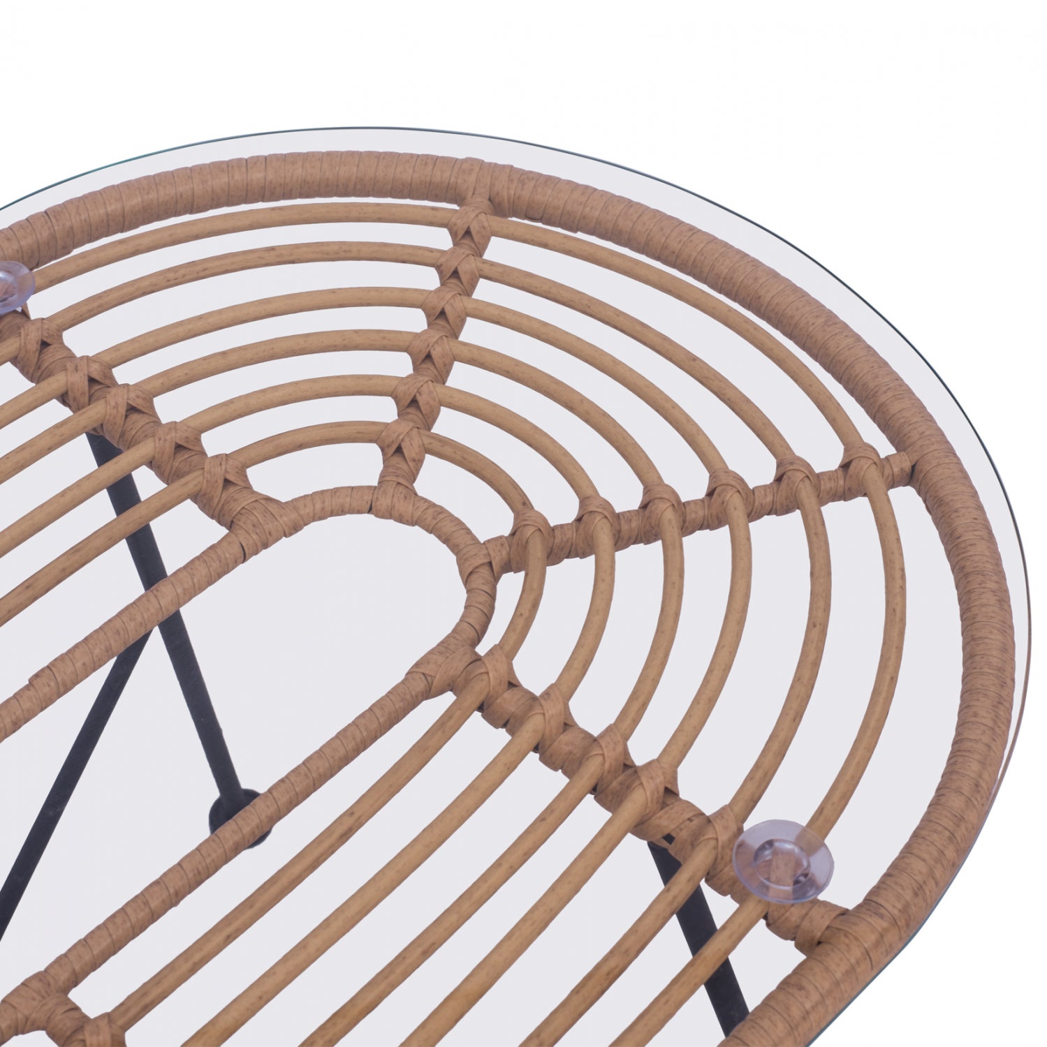 ΣΕΤ ΣΑΛΟΝΙ 4ΤΜΧ ALLEGRA HM5460 ΜΕΤΑΛΛΟ & WICKER ΣΕ ΜΠΕΖ ΧΡΩΜΑ - Pakobazaar