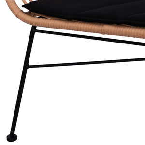 ΣΕΤ ΣΑΛΟΝΙ 4ΤΜΧ ALLEGRA HM5460 ΜΕΤΑΛΛΟ & WICKER ΣΕ ΜΠΕΖ ΧΡΩΜΑ - Pakobazaar