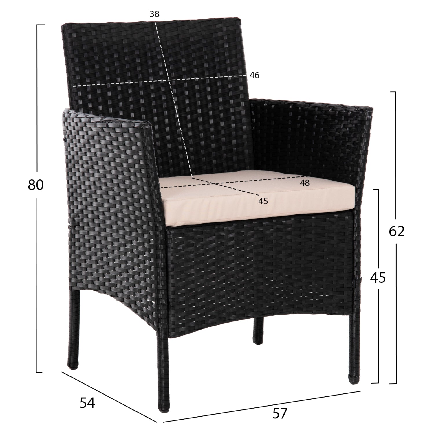 ΣΕΤ ΣΑΛΟΝΙ 4ΤΜΧ STASIA HM6089.01 ΣΥΝΘ.RATTAN ΜΑΥΡΟ-ΚΑΠΟΥΤΣΙΝΟ ΜΑΞΙΛΑΡΙΑ - Pakobazaar