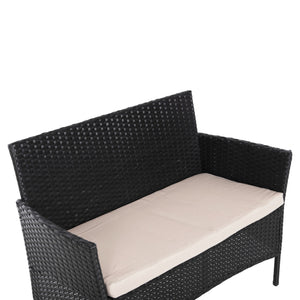 ΣΕΤ ΣΑΛΟΝΙ 4ΤΜΧ STASIA HM6089.01 ΣΥΝΘ.RATTAN ΜΑΥΡΟ-ΚΑΠΟΥΤΣΙΝΟ ΜΑΞΙΛΑΡΙΑ - Pakobazaar