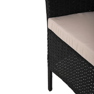 ΣΕΤ ΣΑΛΟΝΙ 4ΤΜΧ STASIA HM6089.01 ΣΥΝΘ.RATTAN ΜΑΥΡΟ-ΚΑΠΟΥΤΣΙΝΟ ΜΑΞΙΛΑΡΙΑ - Pakobazaar