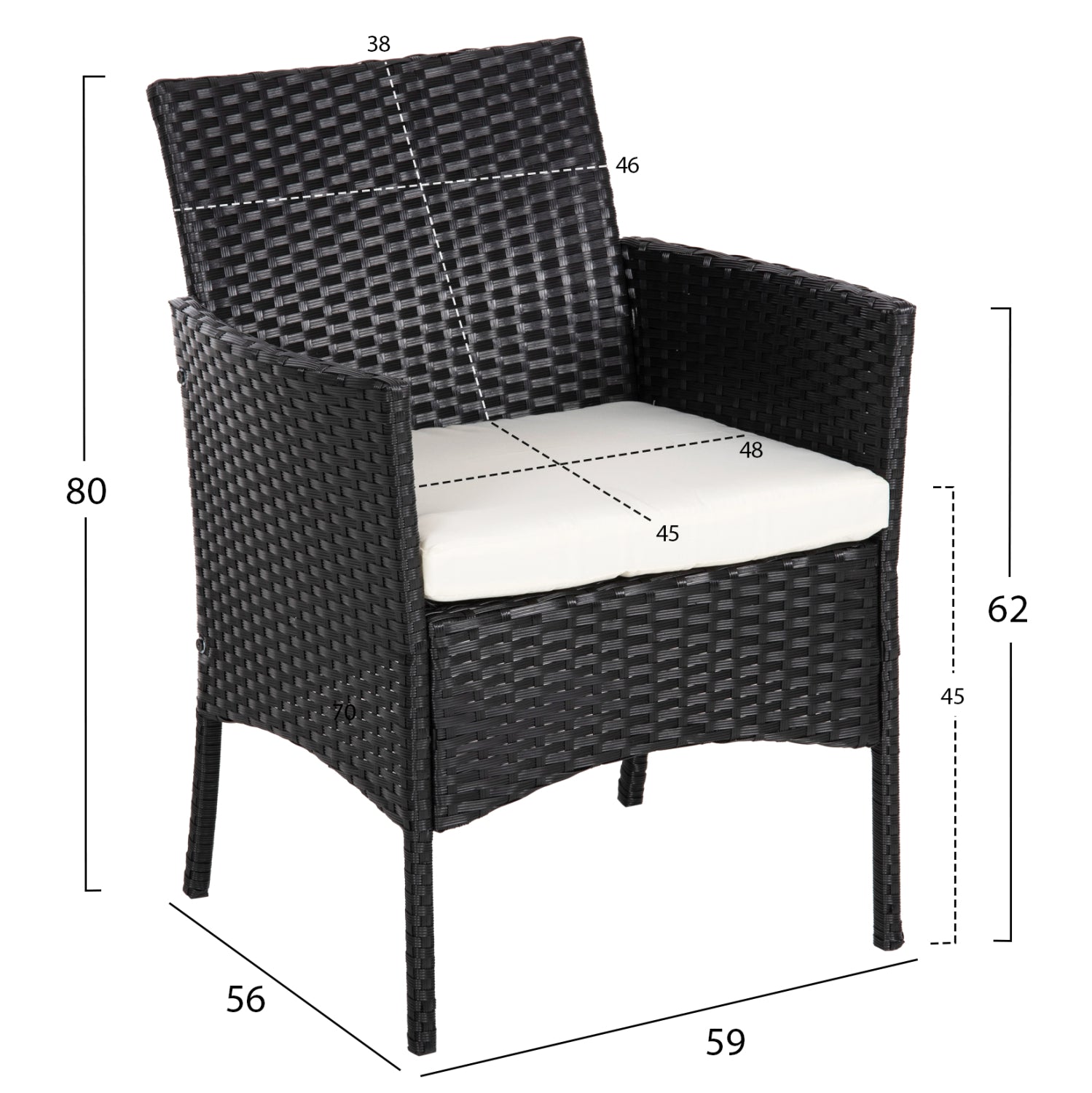 ΣΕΤ ΣΑΛΟΝΙ 4ΤΜΧ STASIA HM6089.04 ΣΥΝΘ.RATTAN ΜΑΥΡΟ-ΜΠΕΖ ΜΑΞΙΛΑΡΙΑ - Pakobazaar