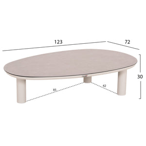 ΣΕΤ ΣΑΛΟΝΙ 4ΤΜΧ MAHAL HM6424.02 ΚΡΕΜ ΑΛΟΥΜΙΝΙΟ--ΜΠΕΖ OLEFIN & ΣΧΟΙΝΙ STRAP - Pakobazaar