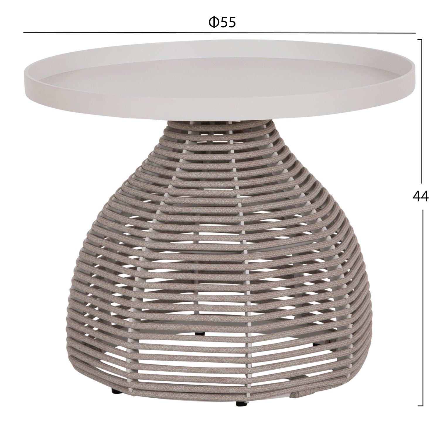 ΣΕΤ ΣΑΛΟΝΙ 5ΤΜΧ DRISCOLL ΗM6473.02 IVORY ΑΛΟΥΜΙΝΙΟ--ΜΠΕΖ ΣΧΟΙΝΙ & OLEFIN ΥΦΑΣΜΑ - Pakobazaar