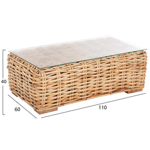 ΣΕΤ ΣΑΛΟΝΙ 4ΤΜΧ TROPEL HM11940 ΦΥΣΙΚΟ RATTAN-2ΘΕΣΙΟΣ ΚΑΝΑΠΕΣ-2 ΠΟΛΥΘΡΟΝΕΣ-ΤΡΑΠΕΖΙ - Pakobazaar