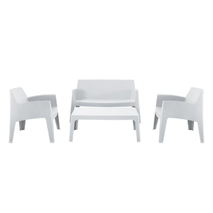 ΣΕΤ ΣΑΛΟΝΙ ΕΞ.ΧΩΡΟΥ 4ΤΜΧ SLEEK HM21268.01 ΛΕΥΚΟ ΠΟΛΥΠΡΟΠΥΛΕΝΙΟ - Pakobazaar