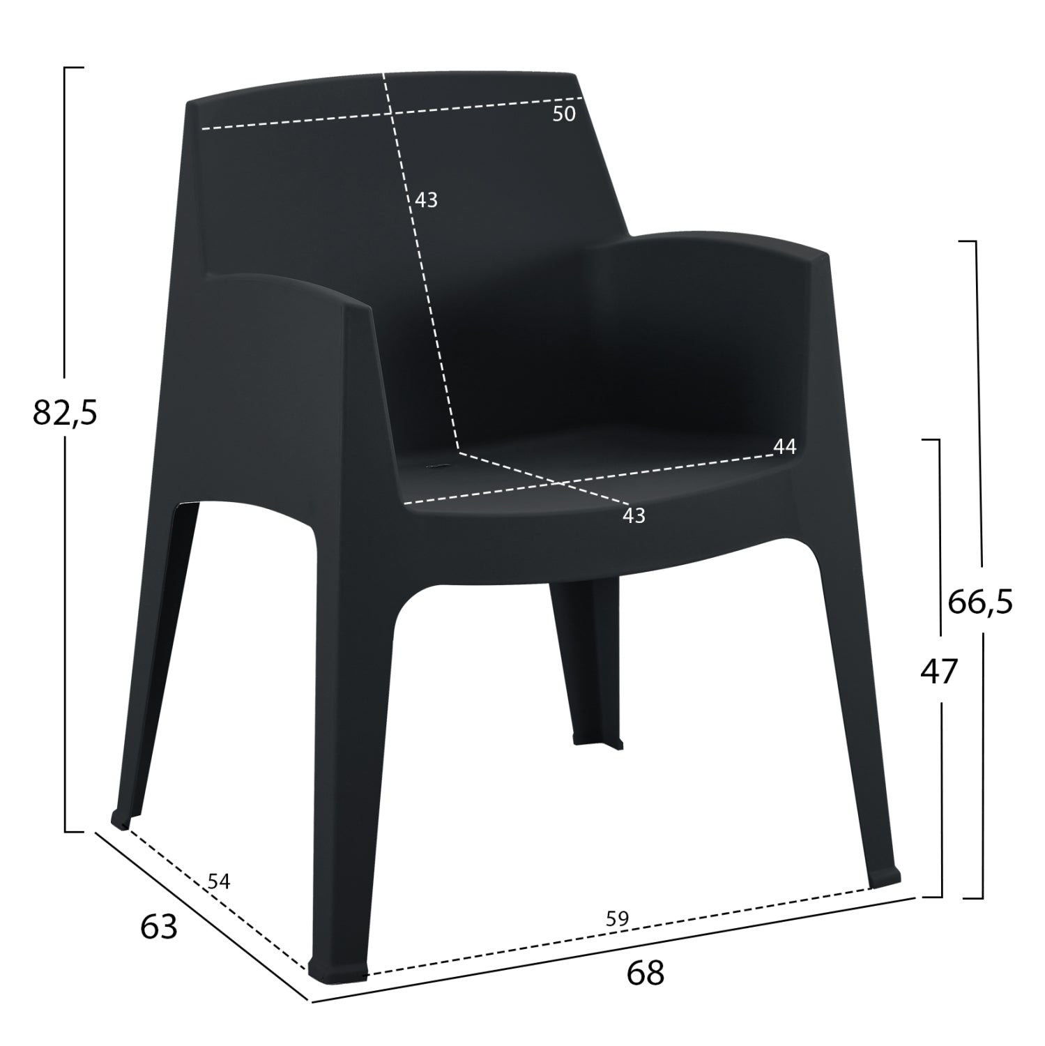 ΣΕΤ ΣΑΛΟΝΙ ΕΞ.ΧΩΡΟΥ 4ΤΜΧ SLEEK HM21268.02 ΜΑΥΡΟ ΠΟΛΥΠΡΟΠΥΛΕΝΙΟ - Pakobazaar
