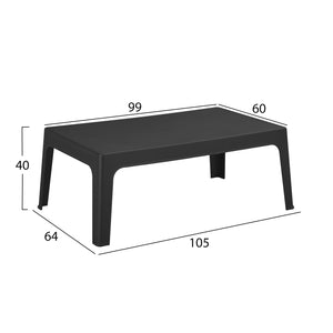 ΣΕΤ ΣΑΛΟΝΙ ΕΞ.ΧΩΡΟΥ 4ΤΜΧ SLEEK HM21268.02 ΜΑΥΡΟ ΠΟΛΥΠΡΟΠΥΛΕΝΙΟ - Pakobazaar