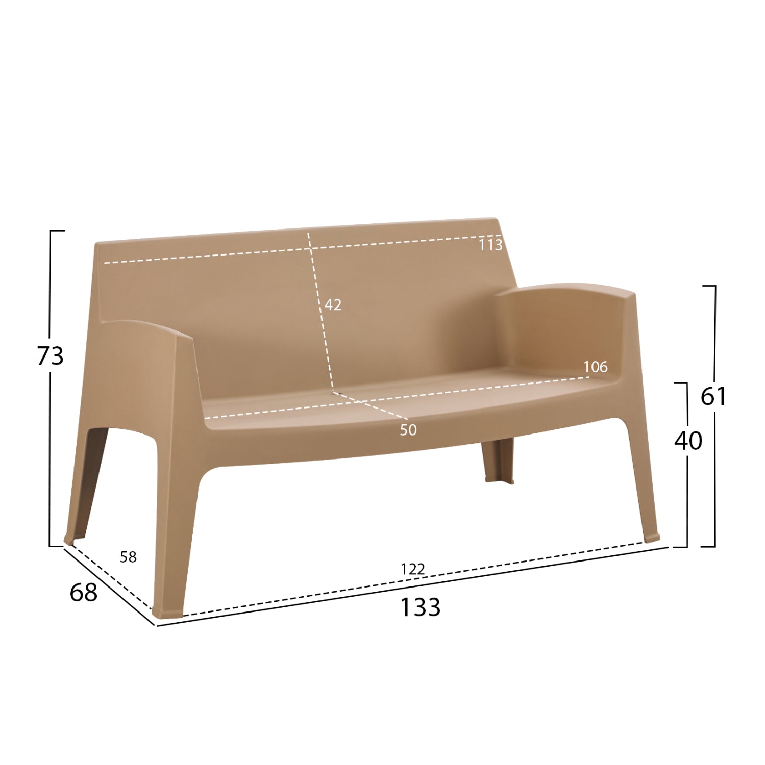 ΣΕΤ ΣΑΛΟΝΙ ΕΞ.ΧΩΡΟΥ 4ΤΜΧ SLEEK HM21268.03 ΚΑΠΟΥΤΣΙΝΟ ΠΟΛΥΠΡΟΠΥΛΕΝΙΟ - Pakobazaar