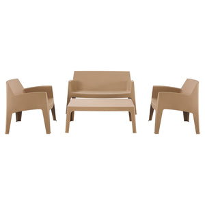 ΣΕΤ ΣΑΛΟΝΙ ΕΞ.ΧΩΡΟΥ 4ΤΜΧ SLEEK HM21268.03 ΚΑΠΟΥΤΣΙΝΟ ΠΟΛΥΠΡΟΠΥΛΕΝΙΟ - Pakobazaar