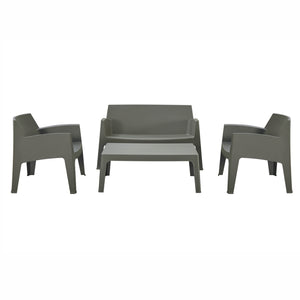 ΣΕΤ ΣΑΛΟΝΙ ΕΞ.ΧΩΡΟΥ 4ΤΜΧ SLEEK HM21268.05 DARK OLIVE GREEN ΠΟΛΥΠΡΟΠΥΛΕΝΙΟ - Pakobazaar