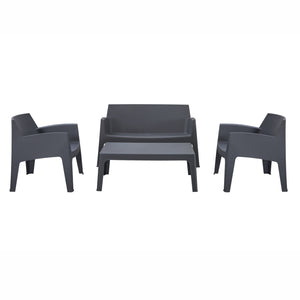 ΣΕΤ ΣΑΛΟΝΙ ΕΞ.ΧΩΡΟΥ 4ΤΜΧ SLEEK HM21268.10 ΓΚΡΙ ΠΟΛΥΠΡΟΠΥΛΕΝΙΟ - Pakobazaar