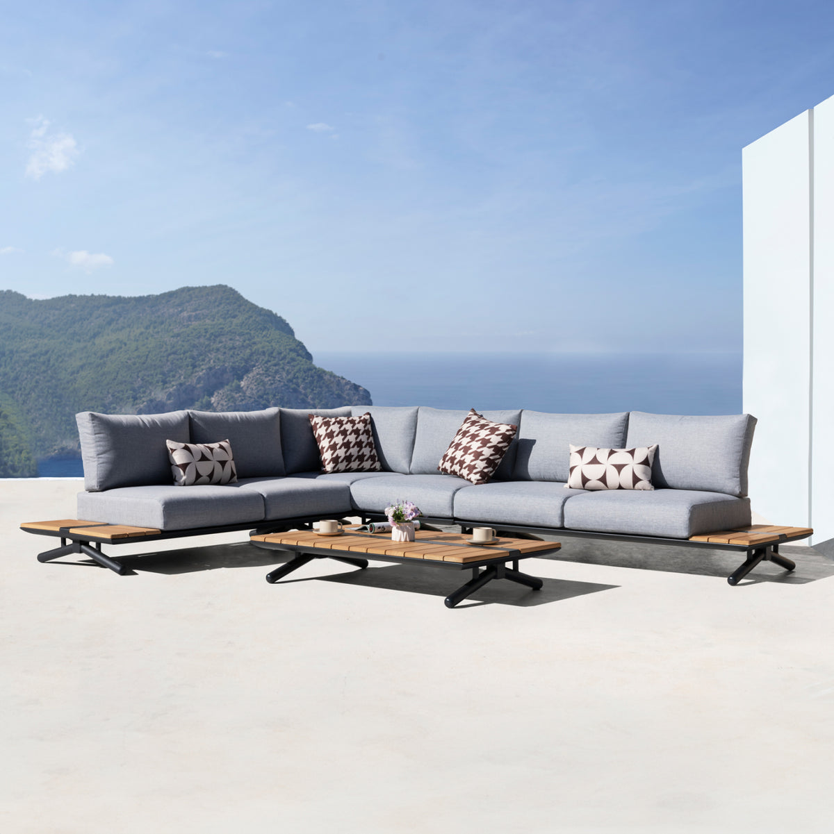 ΣΕΤ ΣΑΛΟΝΙ ΕΞ.ΧΩΡΟΥ 5ΤΜΧ MEILANI HM6190 ΑΛΟΥΜΙΝΙΟ-ΞΥΛΟ ΕΥΚΑΛΥΠΤΟΥ-ΣΧΟΙΝΙ - Pakobazaar