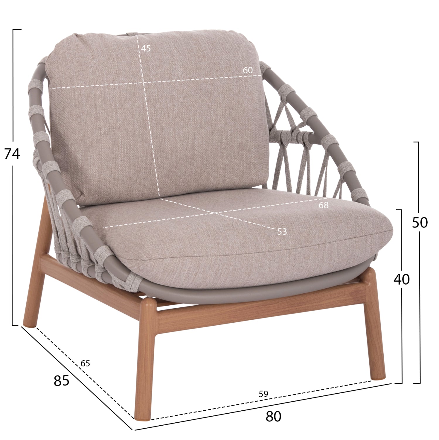 ΣΕΤ ΣΑΛΟΝΙ ΕΞ.ΧΩΡΟΥ 5ΤΜΧ KROM HM6360.02 ΑΛΟΥΜΙΝΙΟ--ΣΧΟΙΝΙ STRAP--3D PRINTED ΓΥΑΛΙ - Pakobazaar